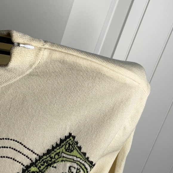 St. John Collection Postage Stamp Print Sweater Tee Size L - Picture 6 of 12